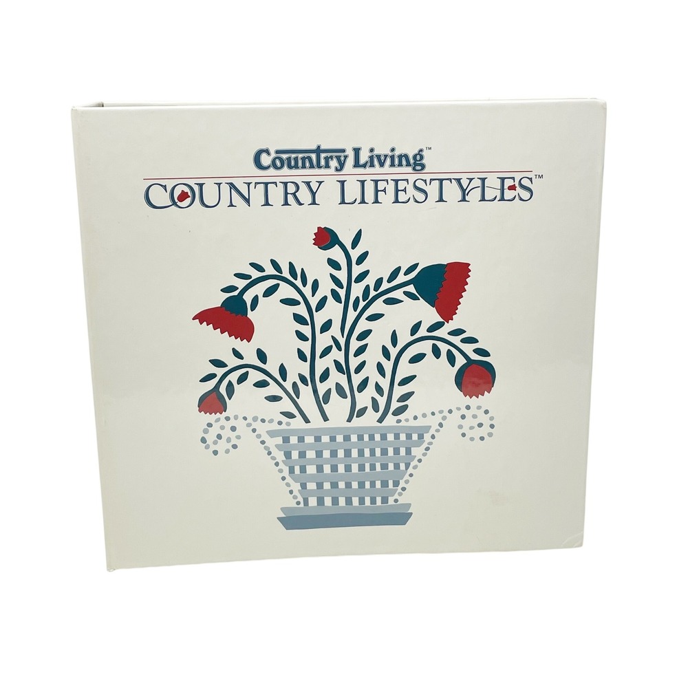 Vintage 90s Country Living Country Lifestyles Time-Life Books Binder White RARE